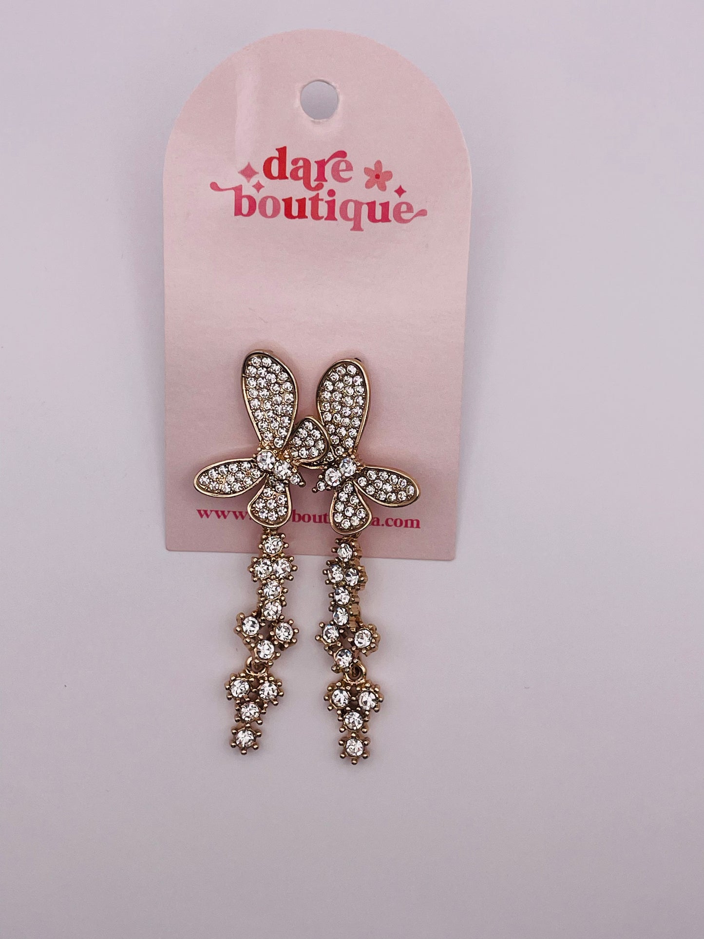 Butterfly Rhinestone Earrings