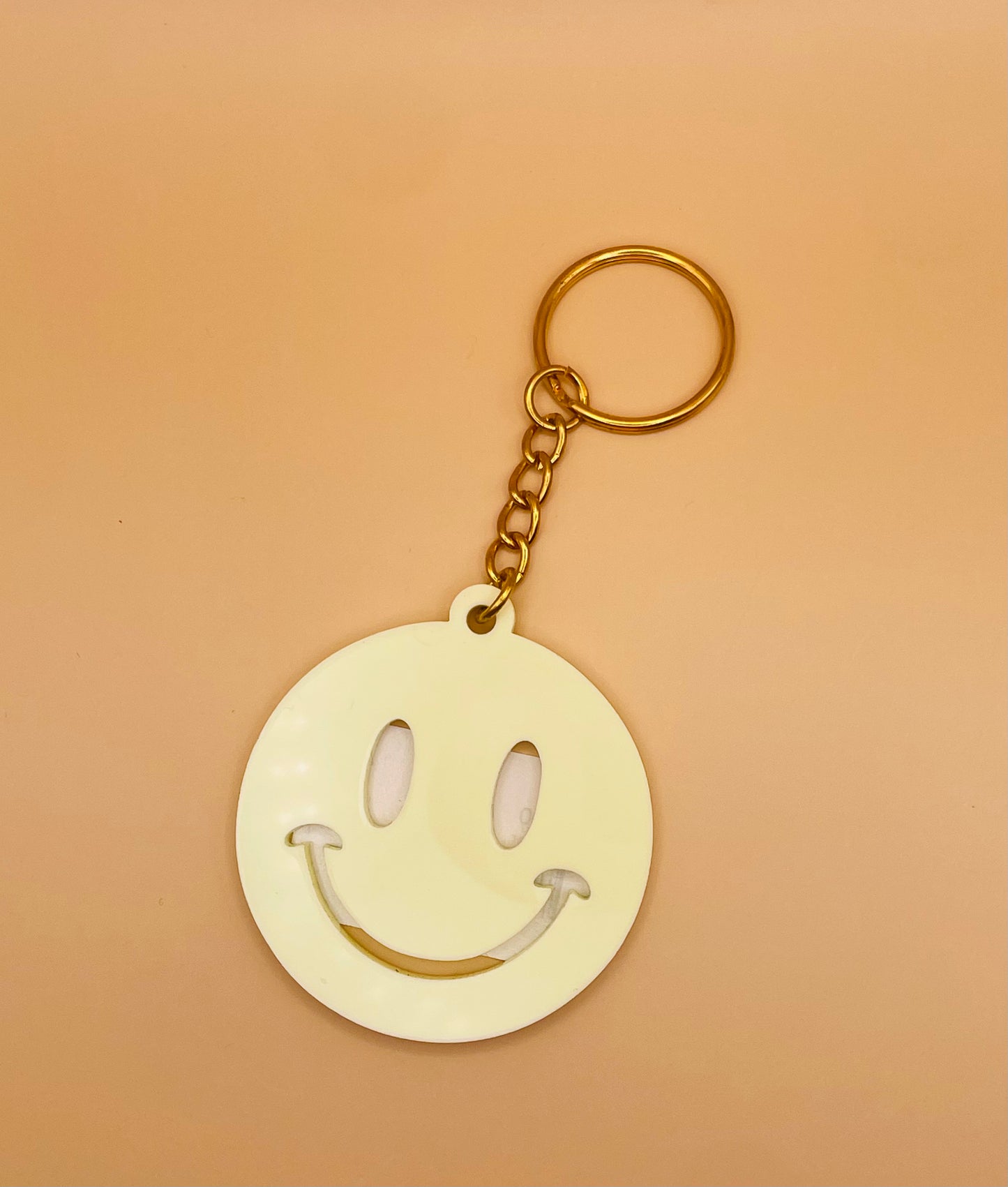 Yellow Smiley Face Keychain