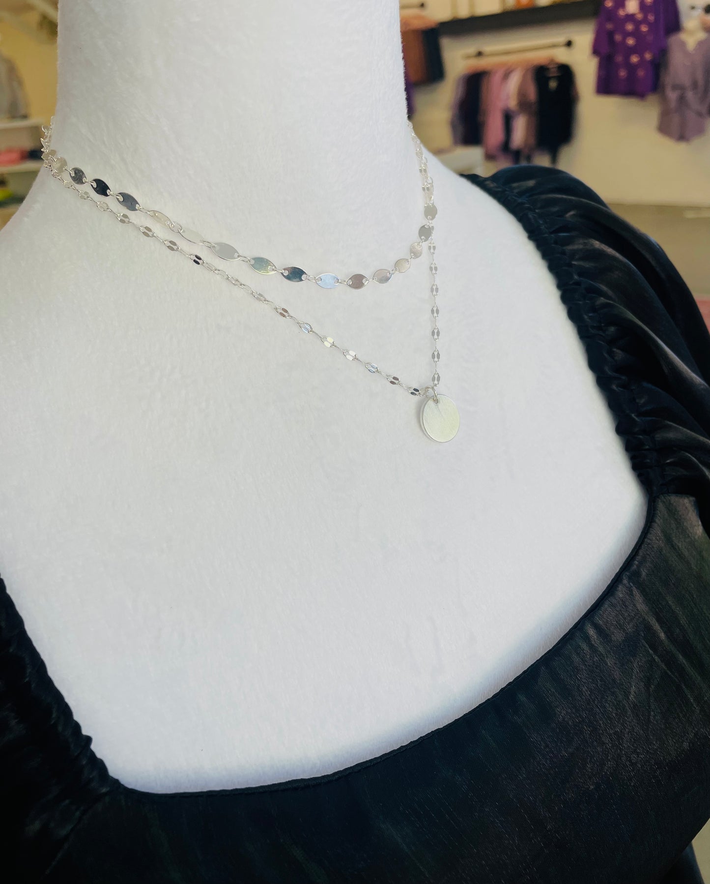 Sliver Layered Necklace