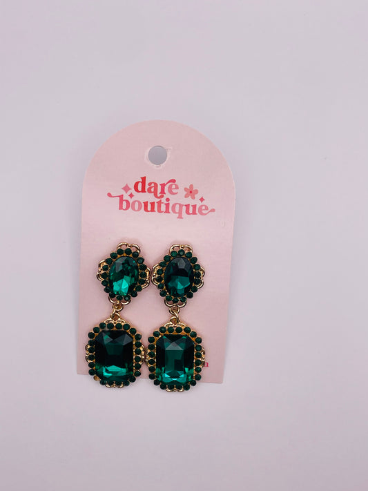 Emerald Gold Earrings