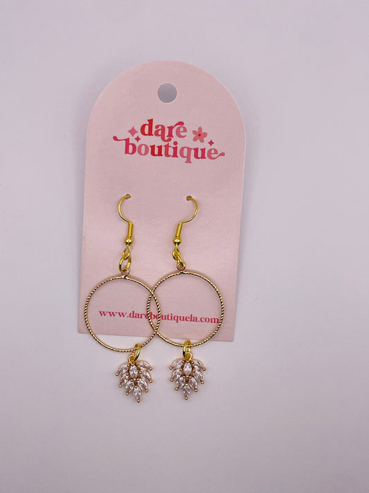 Diamond Circle Earrings