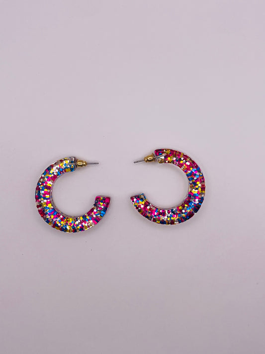 Confetti Glitter Hoops