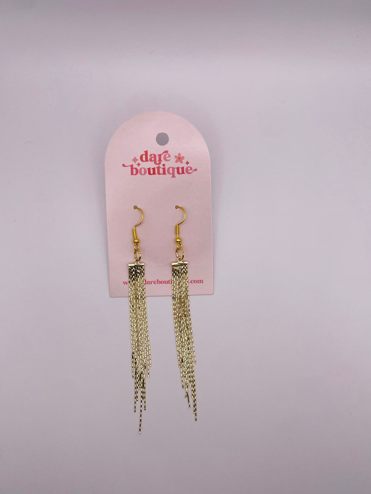 Gold Chandelier Fringe Earrings