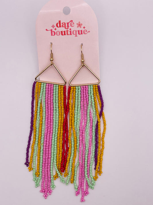 Multi Color Dangle Earrings
