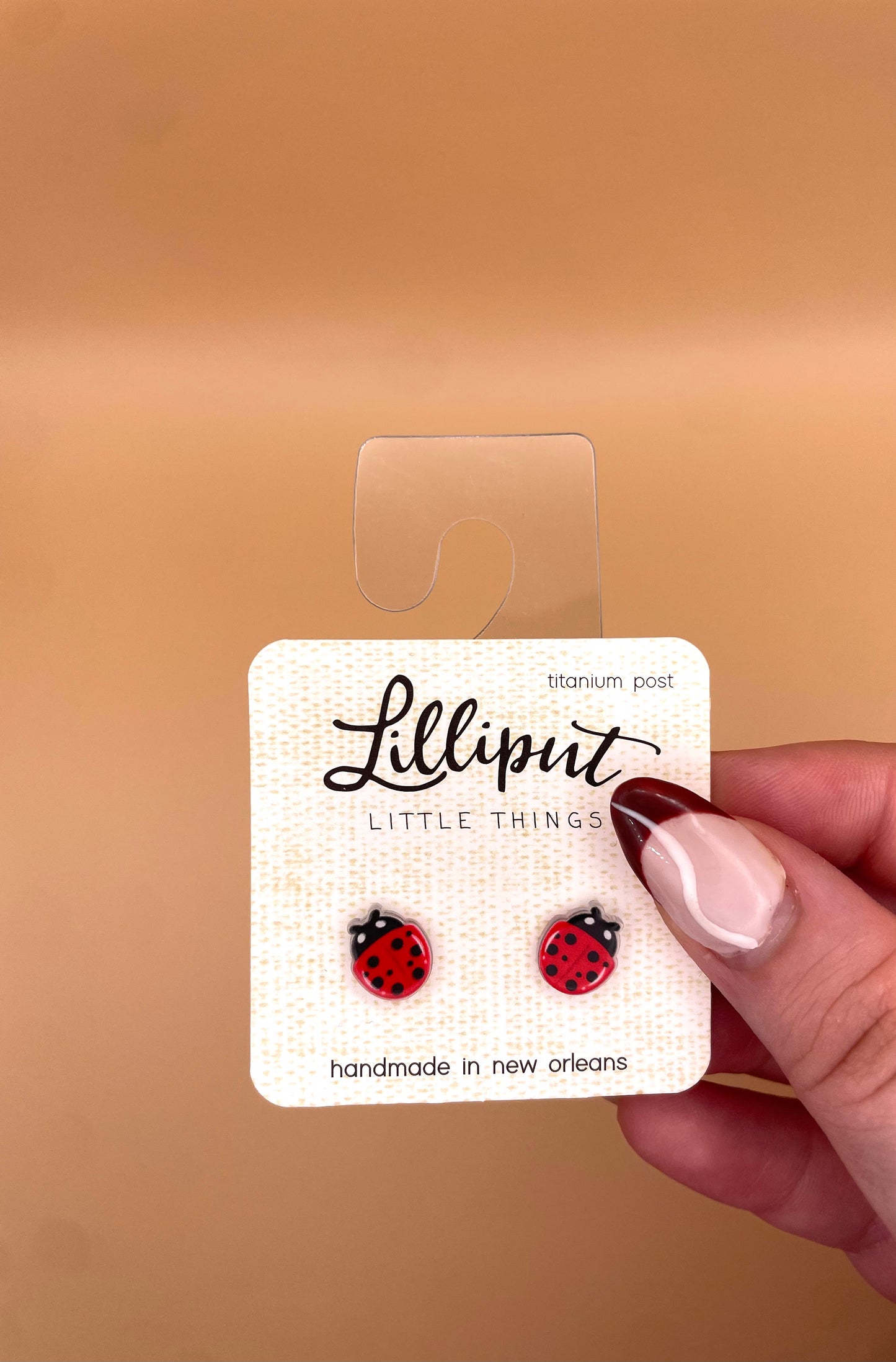 Lady Bug Stud Earrings