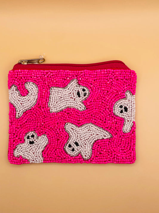 Pink Ghost Coin Pouch