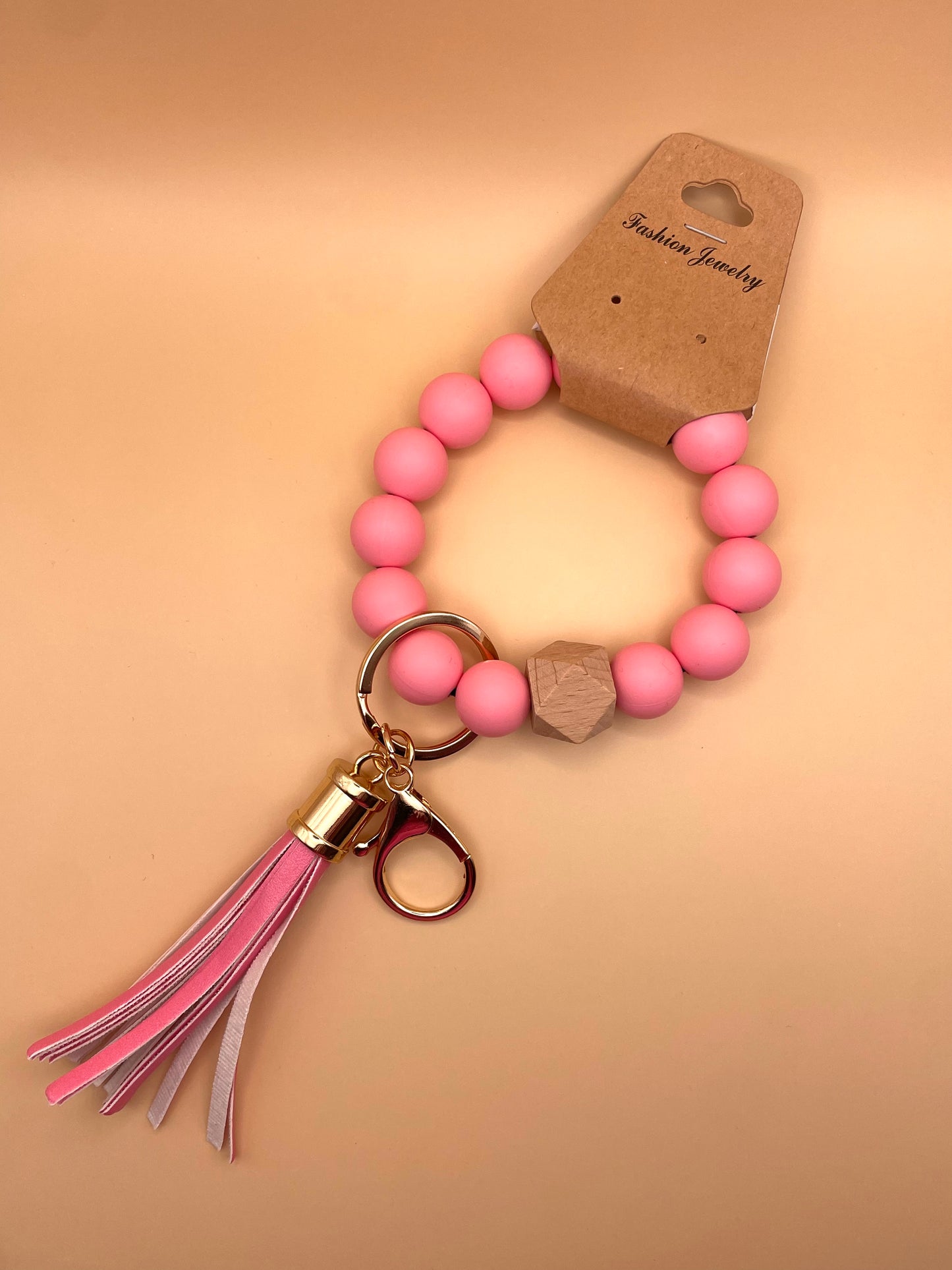 Pink Tassel Keychain